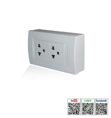 Set of wall mounted Switch and Socket for finished wall รุ่น BJE-NZ2 