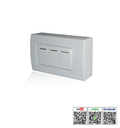 Set of wall mounted Switch and Socket for finished wall รุ่น BJE-301